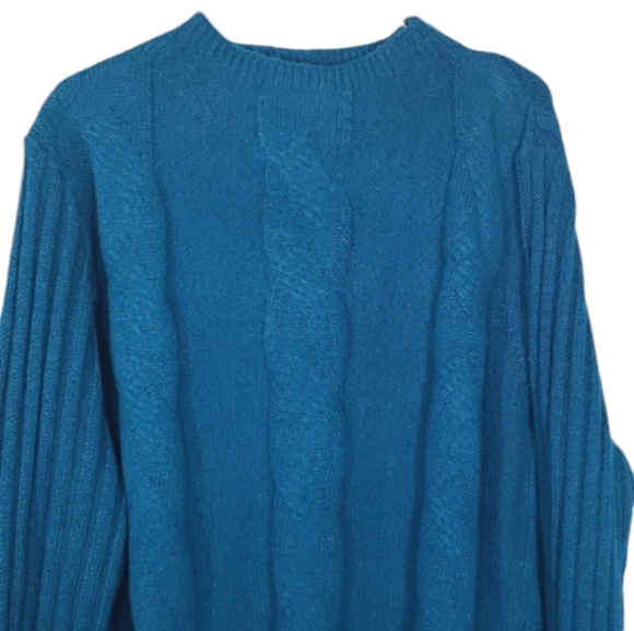 NWT CJ Banks Blouse Teal Green Long Sleeve Pullover Women's Size 2X - Picture 3 of 17